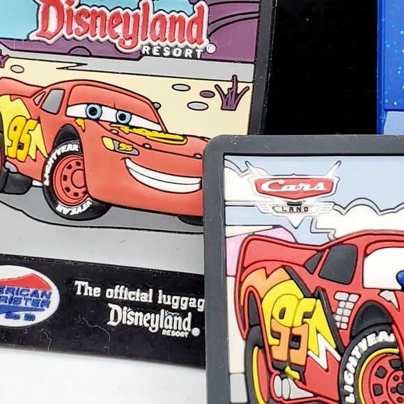 DISNEY Lot of 3 baggage luggage id tags Minnie and Mickey Cars 60th Anniversary - Picture 7 of 7